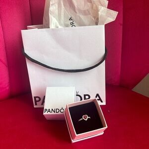 Elevated Red Heart pandora Ring SIZE6